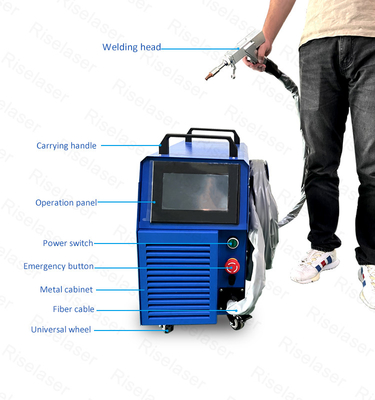 Air Cooling 800W 1200W 1500W 2000W 3 In 1 Small Laser Welding Machine 35kg For Metal Cutting / Cleaning