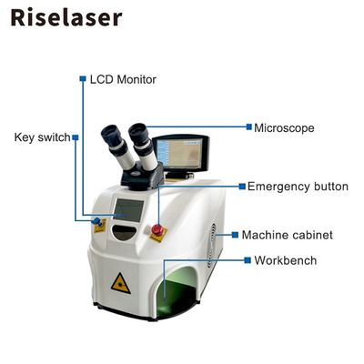 Desktop YAG Laser Spot Welder CCD+10X Microscope Position For Silver And Gold Jewelry