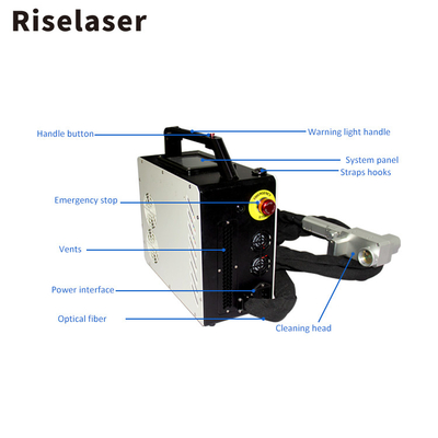 50w 100w 200w Backpack Handheld Pulsed Laser Cleaning Machine For Rust Paint Oil Removal Portable Laser Cleaner