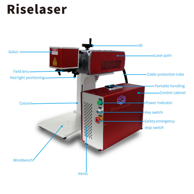 Customized Fiber Laser Marking Machine 20w 30w 50w 70w with Minimum Character 0.15mm